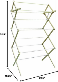 Madison Mill 52.5 in. H x 18.25 in. W x 29.5 in. D Wood Clothes Drying Rack image