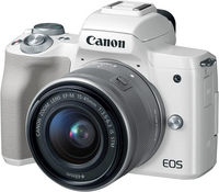 Canon EOS M50 Mirrorless Digital  with 15-45mm Lens (White) image