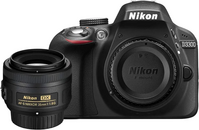 Nikon D3300 DSLR Body (Black) w/ 35mm f/1.8G image
