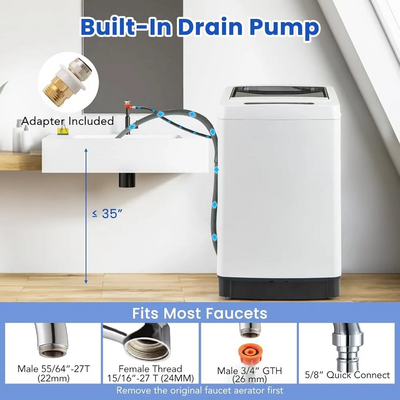 COSTWAY Portable Washing Machine Image