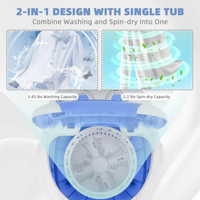 Elevon Portable Mini Washing Machine With Spin Dryer Image