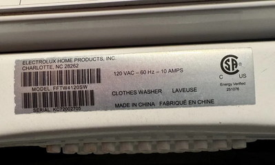 Frigidaire FFTW4120SW Image