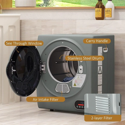 HOMCOM 1.5 cu.ft. Charcoal Gray Image