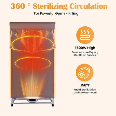 LARIDEN 1500W 110V Portable Clothes Dryer Image