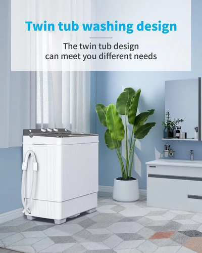 Leadzm TWIN TUB WASHING MACHINE-Grey Image