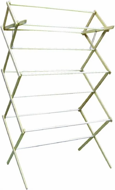 Madison Mill 52.5 in. H x 18.25 in. W x 29.5 in. D Wood Clothes Drying Rack Image