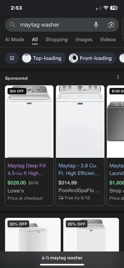Maytag MVW7230HC Image