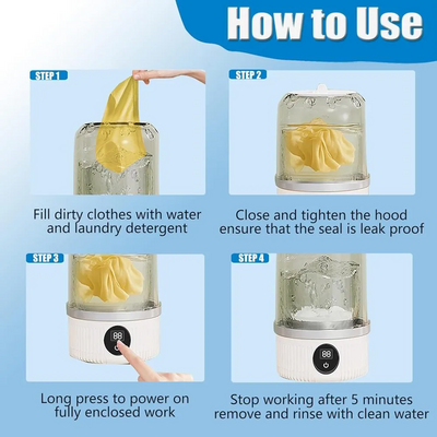Pjpkow Portable Automatic Mini Washing Machine Image