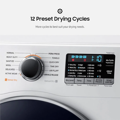 Samsung 4.0 cu. ft. Smart Dial Electric Dryer with Sensor Dry Image