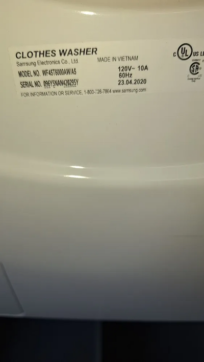 Samsung Wf45t6000aw Image