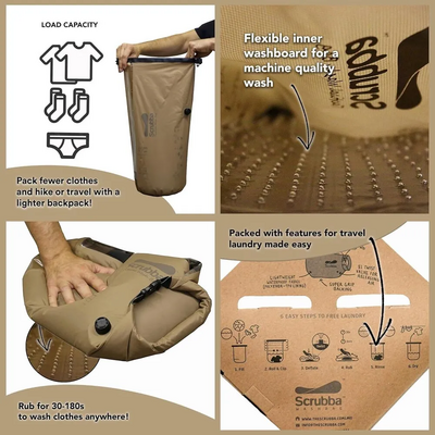 Scrubba Tactical Portable Wash Bag & Dry Kit Image