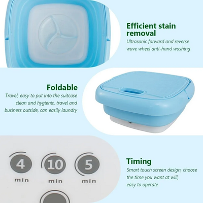Unbranded/Generic Folding Automatic Ultrasonic Washing Machine Image