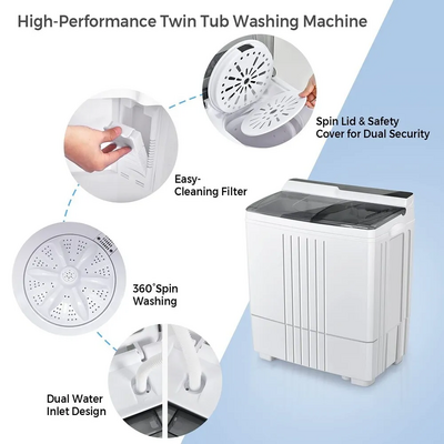 Unknown Brand Portable Washing Machine, 21Lbs Capacity Image