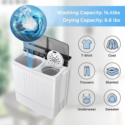 Unknown Brand Portable Washing Machine, 21Lbs Capacity Image