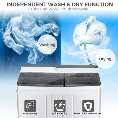 Unknown Brand Portable Washing Machine, 21Lbs Capacity Image