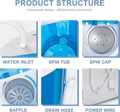 Unknown Brand Twin Tub Mini Washing Machine Image