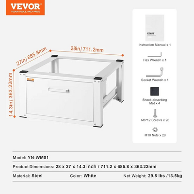 VEVOR Laundry Pedestal 27-29 inch DCT Image
