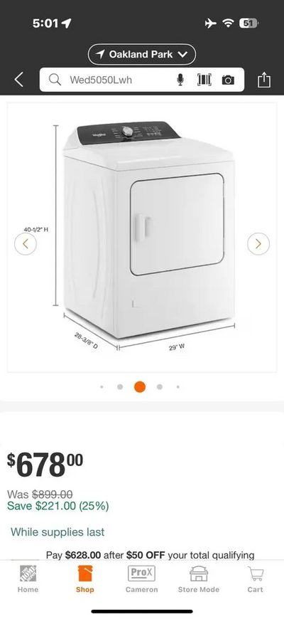 Whirlpool Wtw5057lwh/wed5050lwh Image