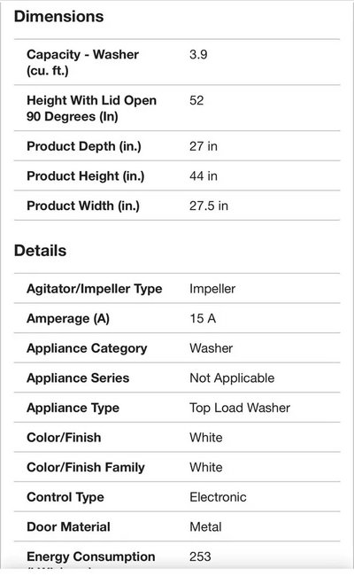 Whirlpool WTW4950HW Image