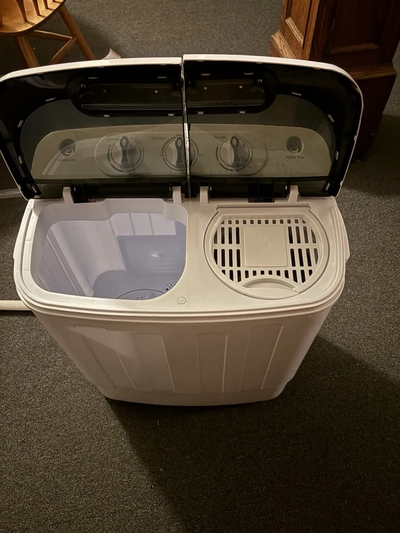 ZENY Portable clothes washing machine mini twin tub Image