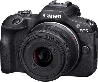 Canon EOS R100 RF-S18-45mm F4.5-6.3 IS STM & RF-S55-210mm F5-7.1 IS STM Lens Kit Image