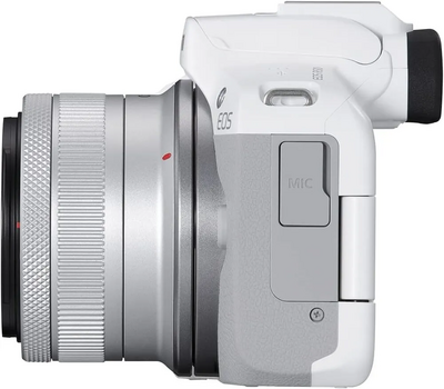 Canon EOS R50 RF-S18-45mm F4.5-6.3 IS STM Lens Kit (White) Image