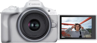 Canon EOS R50 RF-S18-45mm F4.5-6.3 IS STM Lens Kit (White) Image