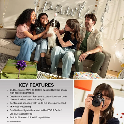 Canon EOS R100 RF-S18-45mm F4.5-6.3 IS STM & RF-S55-210mm F5-7.1 IS STM Lens Kit Image