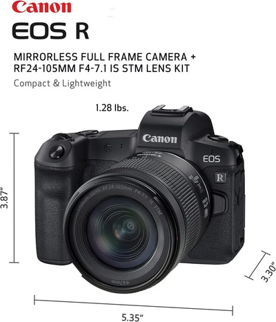 Canon EOS R + RF24-105mm F4-7.1 IS STM Lens Kit Image