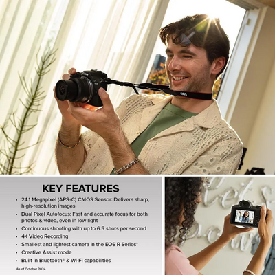 Canon EOS R100 RF-S18-45mm F4.5-6.3 IS STM Lens Kit Image