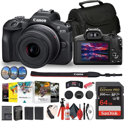 Canon EOS R100 RF-S18-45mm F4.5-6.3 IS STM Lens Kit Image