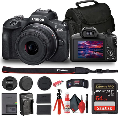 Canon EOS R100 RF-S18-45mm F4.5-6.3 IS STM Lens Kit Image
