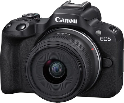 Canon EOS R50 RF-S18-45mm F4.5-6.3 IS STM Lens Kit (Black) Image