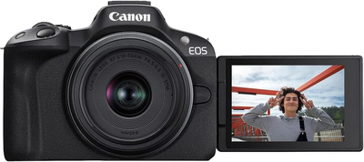 Canon EOS R50 RF-S18-45mm F4.5-6.3 IS STM Lens Kit (Black) Image