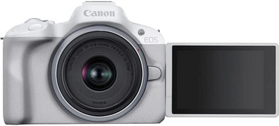 Canon EOS R50 RF-S18-45mm F4.5-6.3 IS STM Lens Kit (White) Image