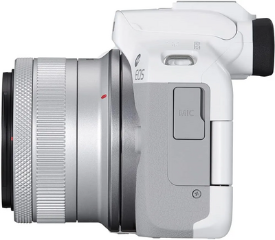 Canon EOS R50 RF-S18-45mm F4.5-6.3 IS STM Lens Kit (White) Image