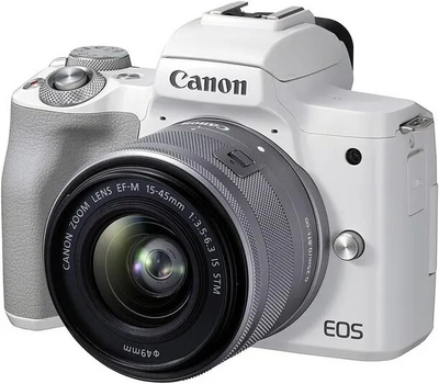 Canon EOS M50 Mark II + EF-M 15-45mm IS STM Kit White Image