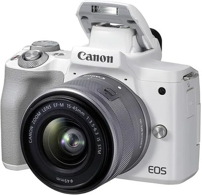 Canon EOS M50 Mark II + EF-M 15-45mm IS STM Kit White Image