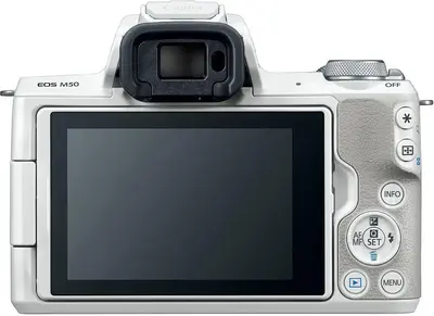 Canon EOS M50 Mirrorless Digital  with 15-45mm Lens (White) Image