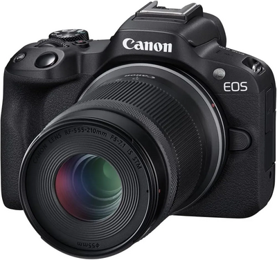 Canon EOS R50 RF-S18-45mm F4.5-6.3 IS STM & RF-S55-210mm F5-7.1 IS STM Lens Kit (Black) Image