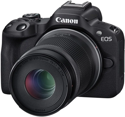 Canon EOS R50 RF-S18-45mm F4.5-6.3 IS STM & RF-S55-210mm F5-7.1 IS STM Lens Kit (Black) Image