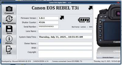 Canon Eos rebel t3i Image