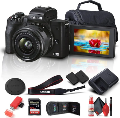 Canon EOS M50 Mark II + EF-M 15-45mm IS STM Kit Black Image