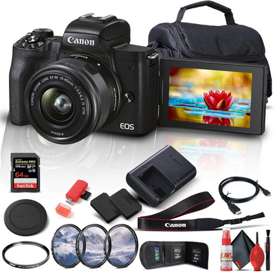 Canon EOS M50 Mark II + EF-M 15-45mm IS STM Kit Black Image