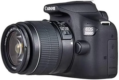 Canon 2000D digital camera with 18-55mm Lens Image
