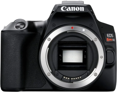 Canon CANON EOS REBEL SL3 DSLR , Built-in Wi-Fi, Dual Pixel CMOS AF and 3.0 inch Vari-angle Touch Screen, Body, Black Image