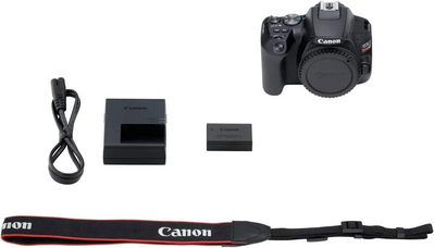 Canon CANON EOS REBEL SL3 DSLR , Built-in Wi-Fi, Dual Pixel CMOS AF and 3.0 inch Vari-angle Touch Screen, Body, Black Image
