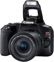 Canon CANON EOS REBEL SL3 DSLR , Built-in Wi-Fi, Dual Pixel CMOS AF and 3.0 inch Vari-angle Touch Screen, Body, Black Image