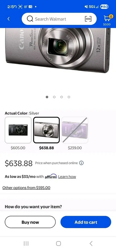 Canon Powershot elph 360 hs Image