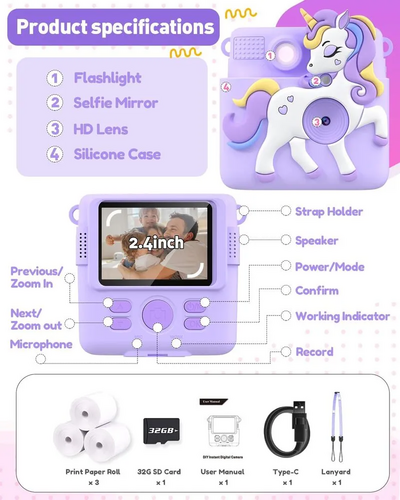 Careenoah Instant print camera for kids Image